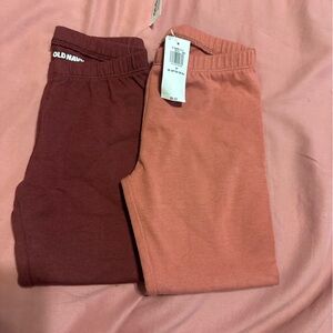 Old Navy Toddler Leggings- Maroon and Coral